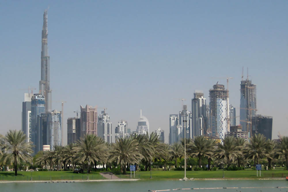 admiring dubai’s stunning city views at safa park