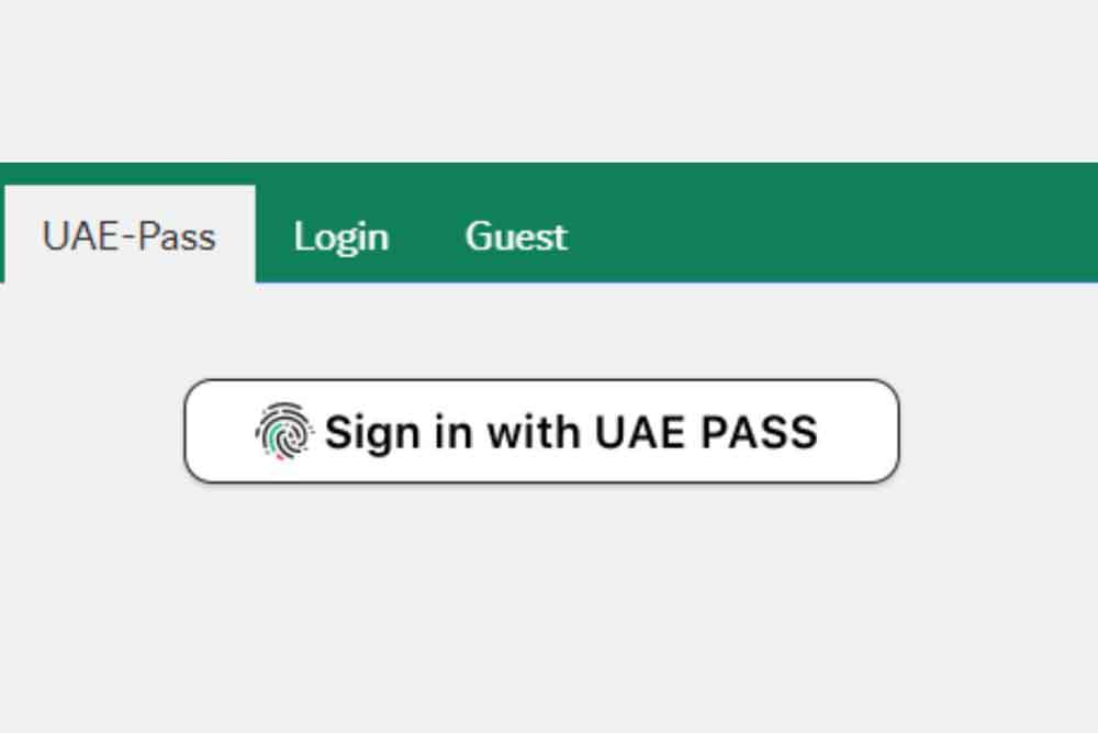 Sign in using UAE Pass to apply for DED Dubai e-services 