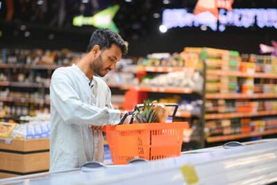 Man shopping at ansar gallery in al karama