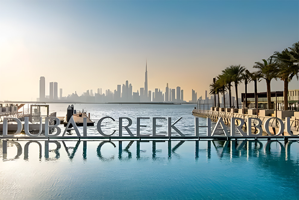  Dubai Creek Harbour with the skyline at the back