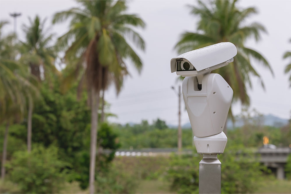 Cctv surveillance in a gated community in Dubai