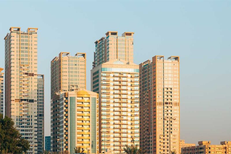 View of apartments in Dubai