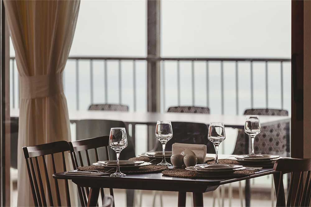 The dining area of the restaurant in Jumeirah Beach Road