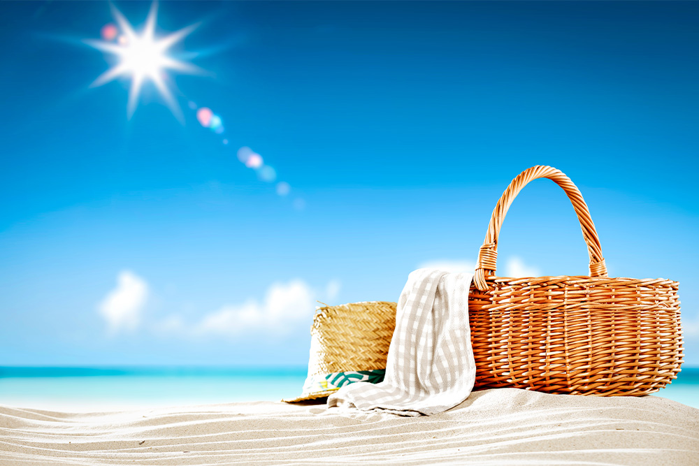 Picnic basket at ajman beach