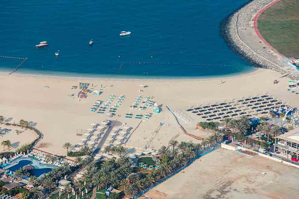 Aerial view of jumeirah 3 beach