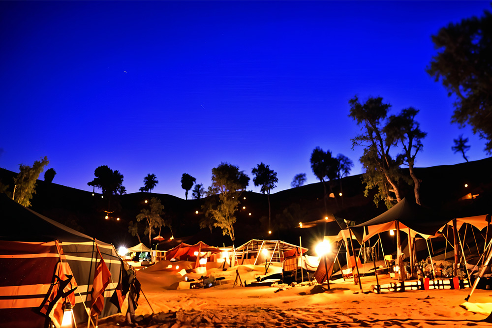 Camping site at Bedouin Oasis Camp, UAE