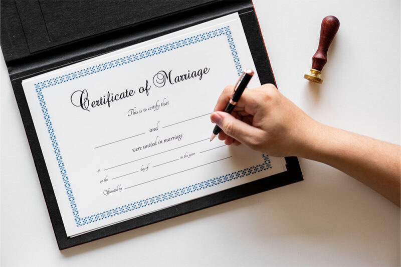 Marriage certificate UAE)