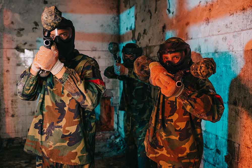 Protective gear used in paintball in Dubai