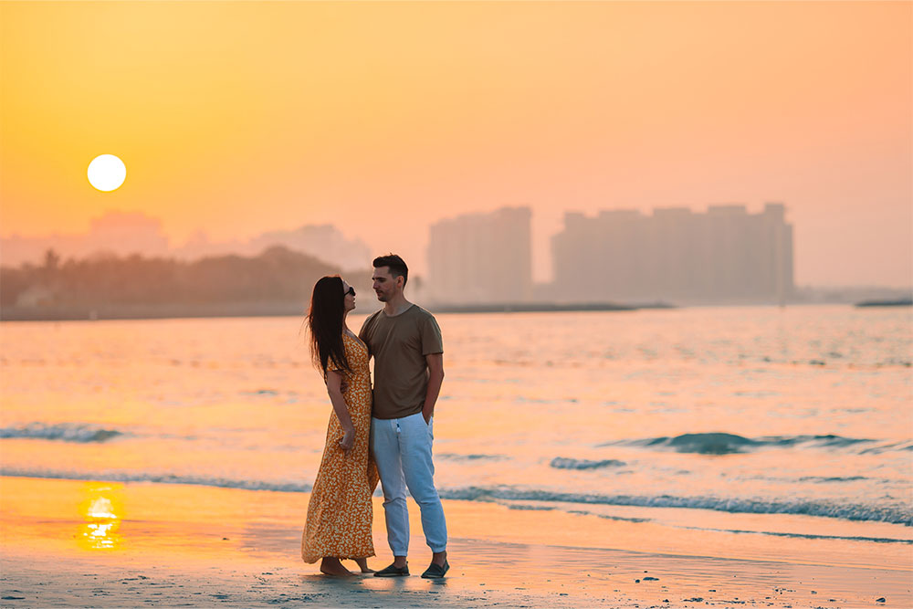 Beach date in Dubai