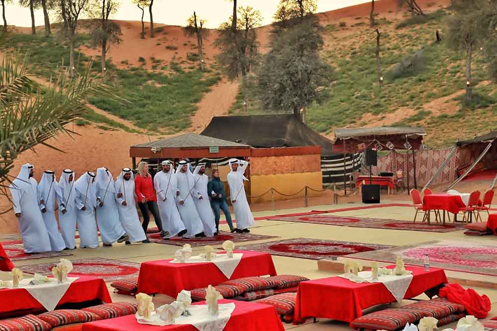 Dine in area at a camping site