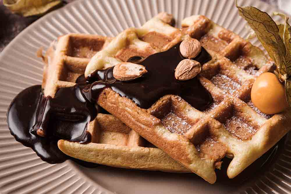 Best waffles in Abu Dhabi with coffee 