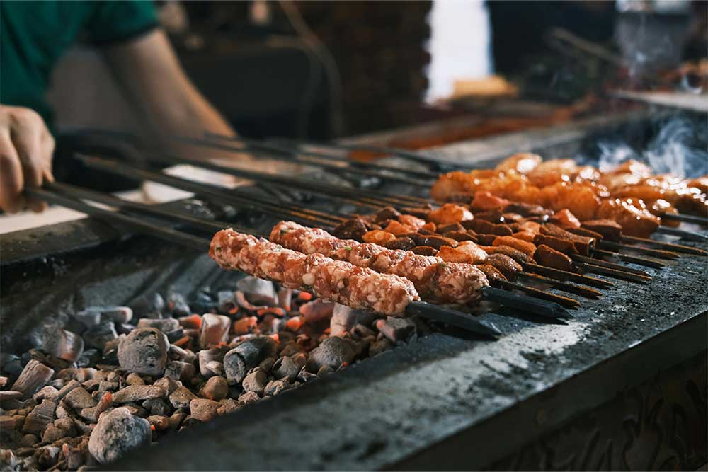 turkish food fresh off the grill 