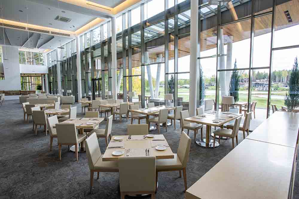 The luxurious dining area of the restaurant in Jumeirah 1