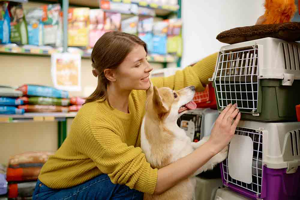 pet accessories in a pet store