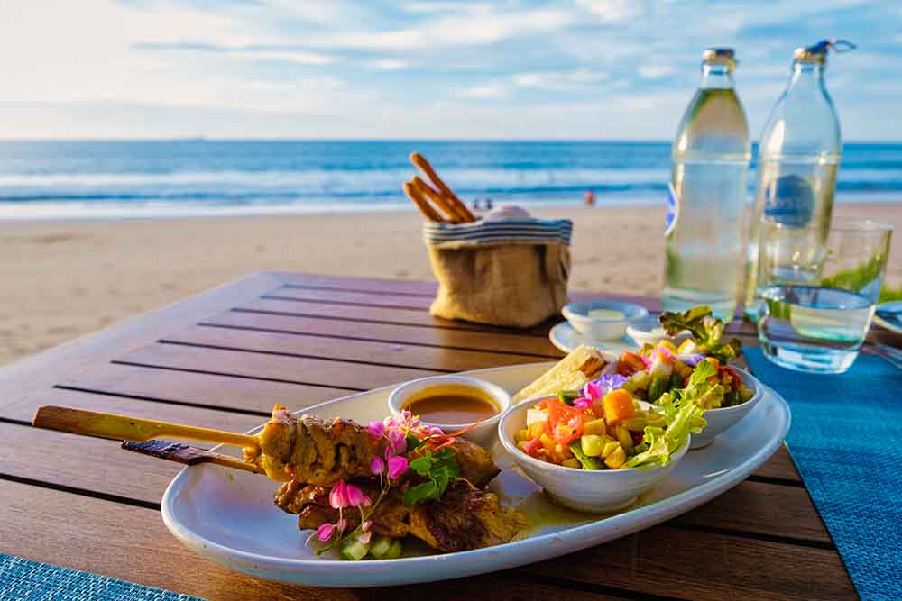 Food served at JBR restaurant in Dubai