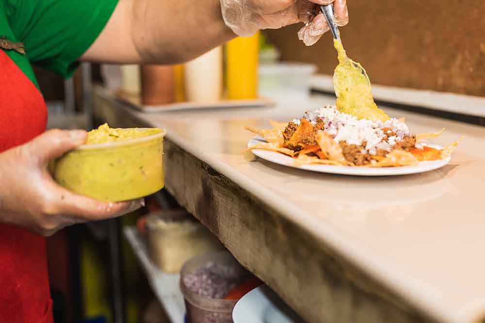 Typical Mexican food on a table 