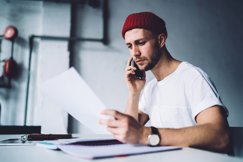 Man talking on the phone