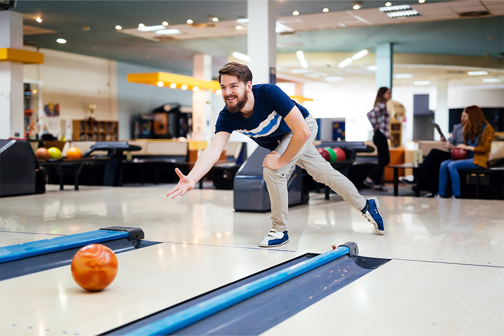 A man bowling in Dubai