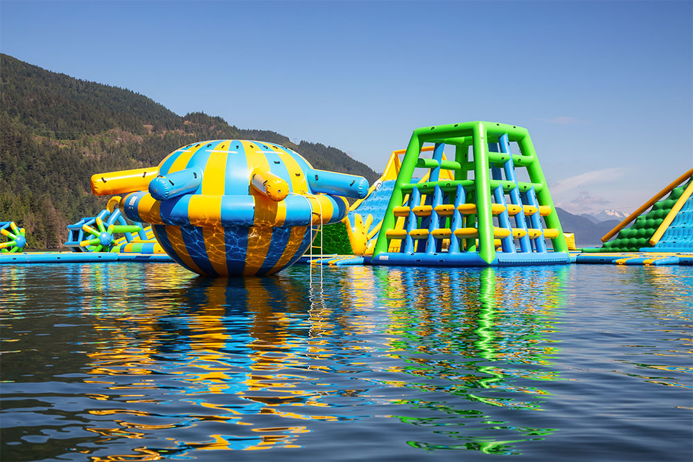 Inflatable Obstacles in Aqua Bounce Ajman