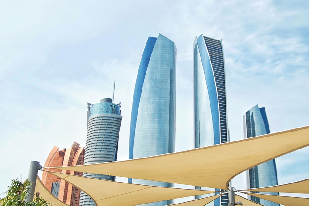 Etihad towers include 5 tall buildings in abu dhabi