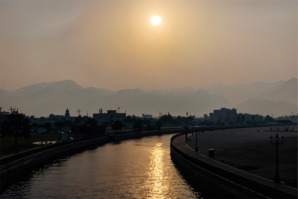 Sunset view of dibba canal