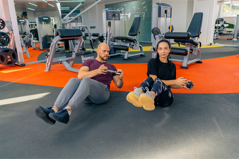 workout in a Gym in Yas Island