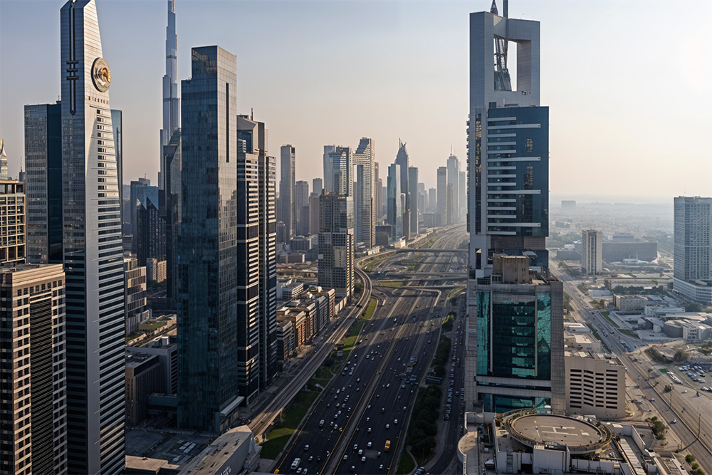 Skyview of Sheikh Mohammed Bin Zayed Road