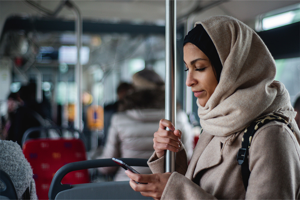 Sharjah bus service inside view