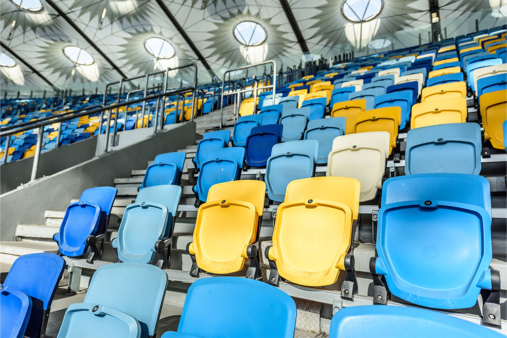  stadium seats and stadium stairs