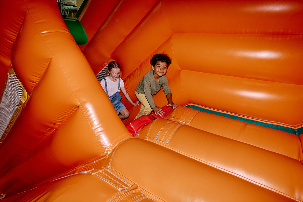 jumping on the trampoline with your little ones 