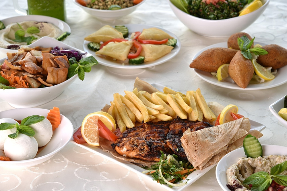 Lebanese food served at a restaurant in Khor Fakkan Amphitheatre