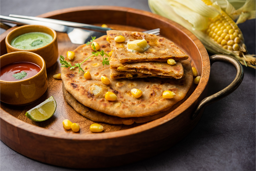 Paneer Paratha at Al Sindbad Cafeteria