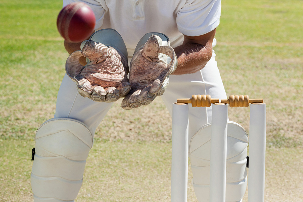 Cricket match going on in Dubai International Cricket Stadium 