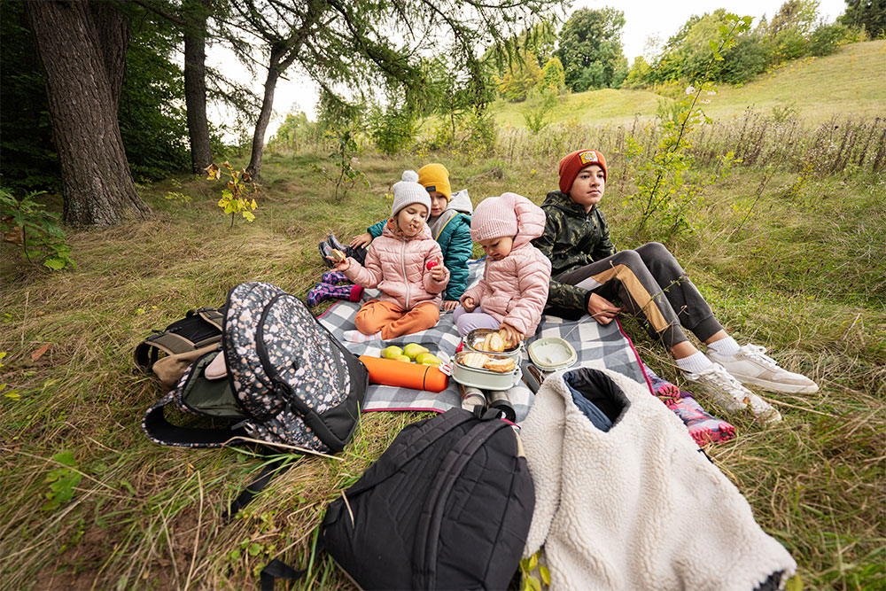 Picnic in autumn park