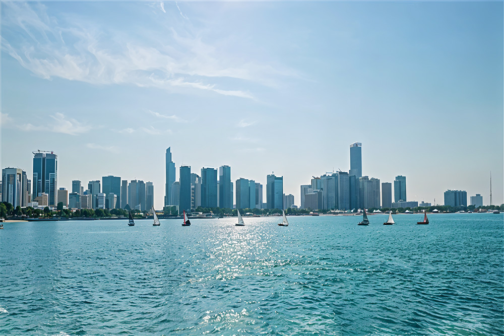 Abu Dhabi view from the sea