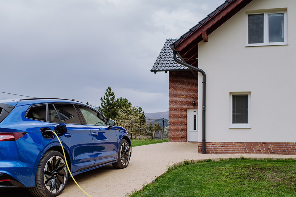 Charging an electric car at home