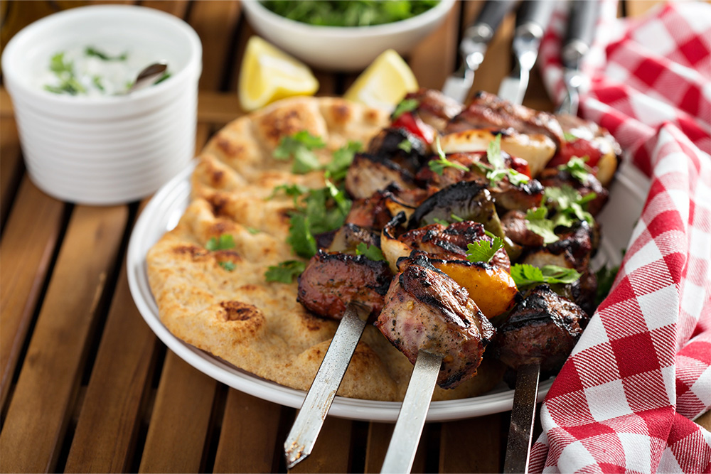 Lamb kebabs are a must-try Syrian dish 