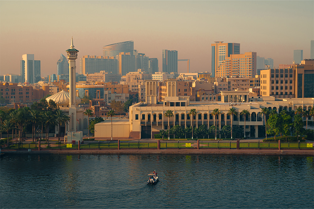 The skyscrapers along Dubai Creek 