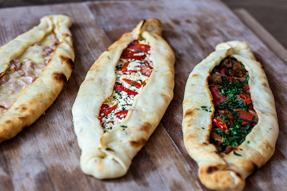 Turkish pide in Abu Dhabi restaurant