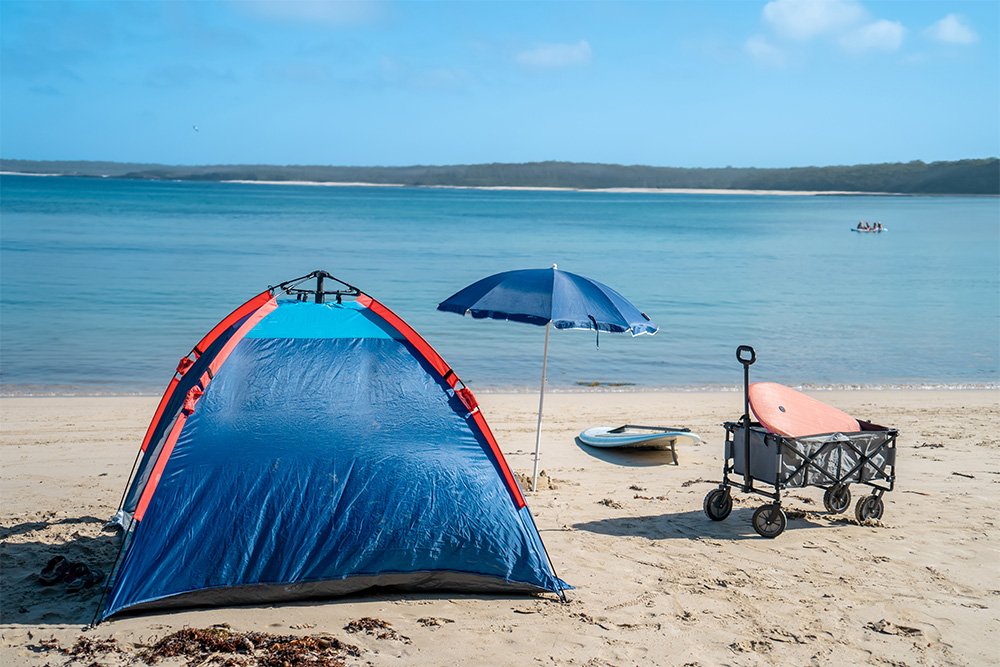 Camping on Beach