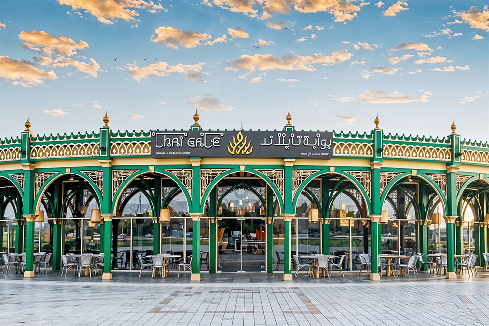 Thai Gate is a popular rooftop restaurant in Sharjah