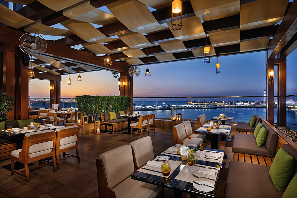 A view of Azura Panoramic Lounge, rooftop-restaurant-abu-dhabi