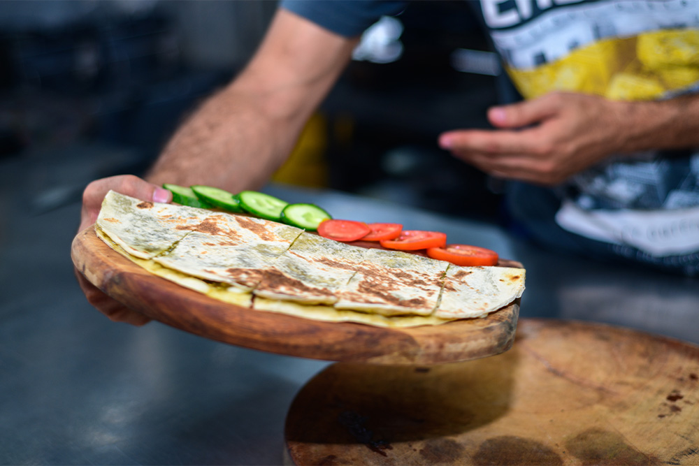 Delicious sandwich at a Syrian restaurant in Abu Dhabi 