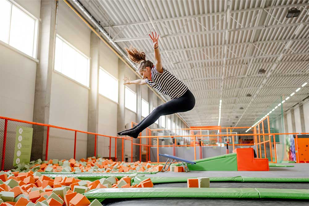 trampoline park jumping 