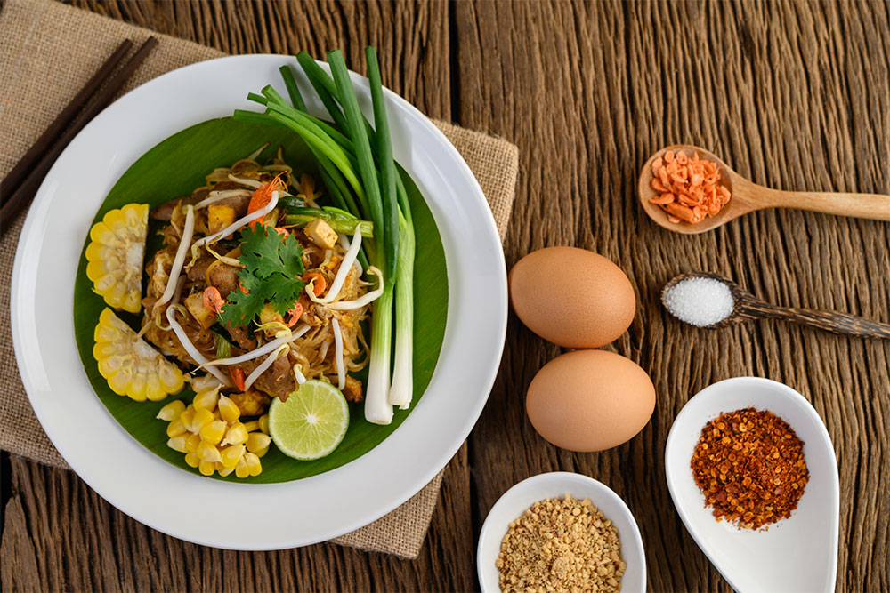 thai Food Served with some condiments