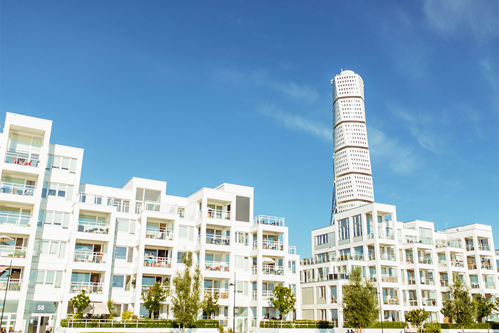 Modern residential buildings in Arjan