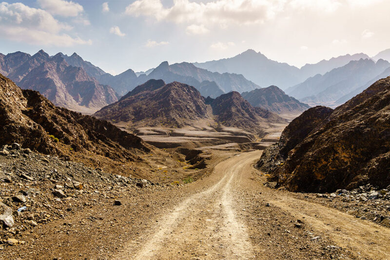 hiking trail in Hatta near Dubai