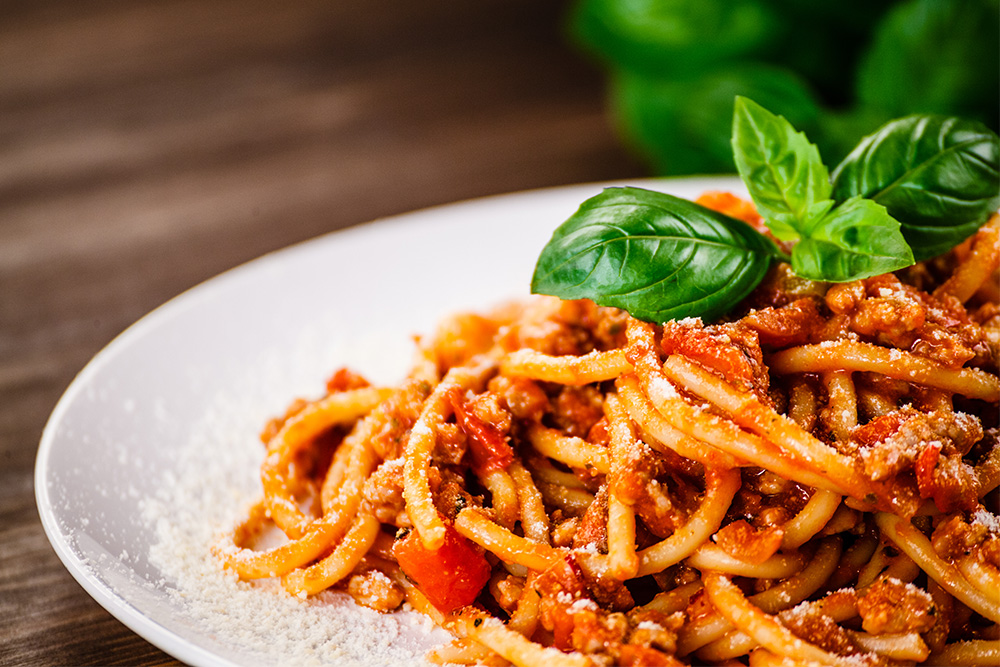 pasta served in a French restaurant