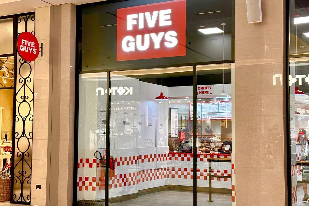 Five Guys burger place in Abu Dhab