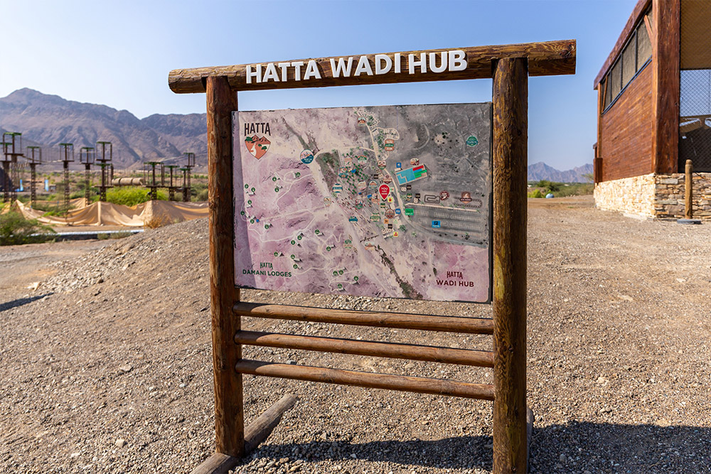 Hatta Wadi Hub hiking trail near dubai 